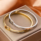 Gold-Plated Stainless Steel Bracelet - Sophistication and Charm