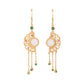 Retro Classical Chinese Style Sterling Silver Gilding Enamel Earrings