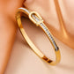 Gold-Plated Stainless Steel Bracelet - Sophistication and Charm