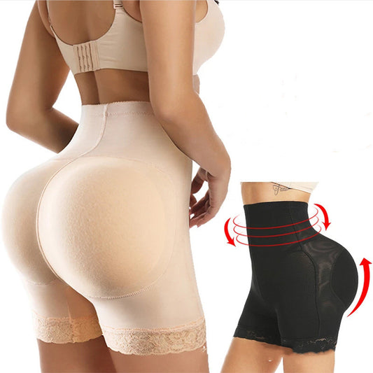 High Waist Lace Cushion Sponge Body Shaping Pants