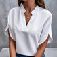 Summer Short-sleeved Chiffon Shirt New V-neck Shirt Women's Casual Versatile Clothing