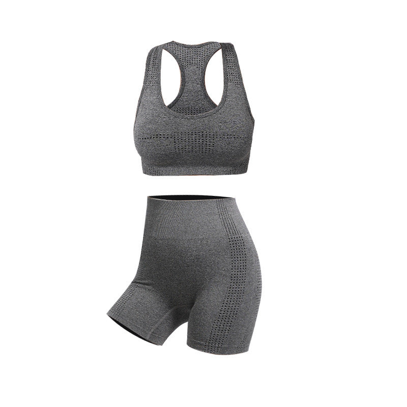 Fitness Yoga Sports Bra Shorts Suit New Polka Dot I-shaped Vest Yoga Clothes Women